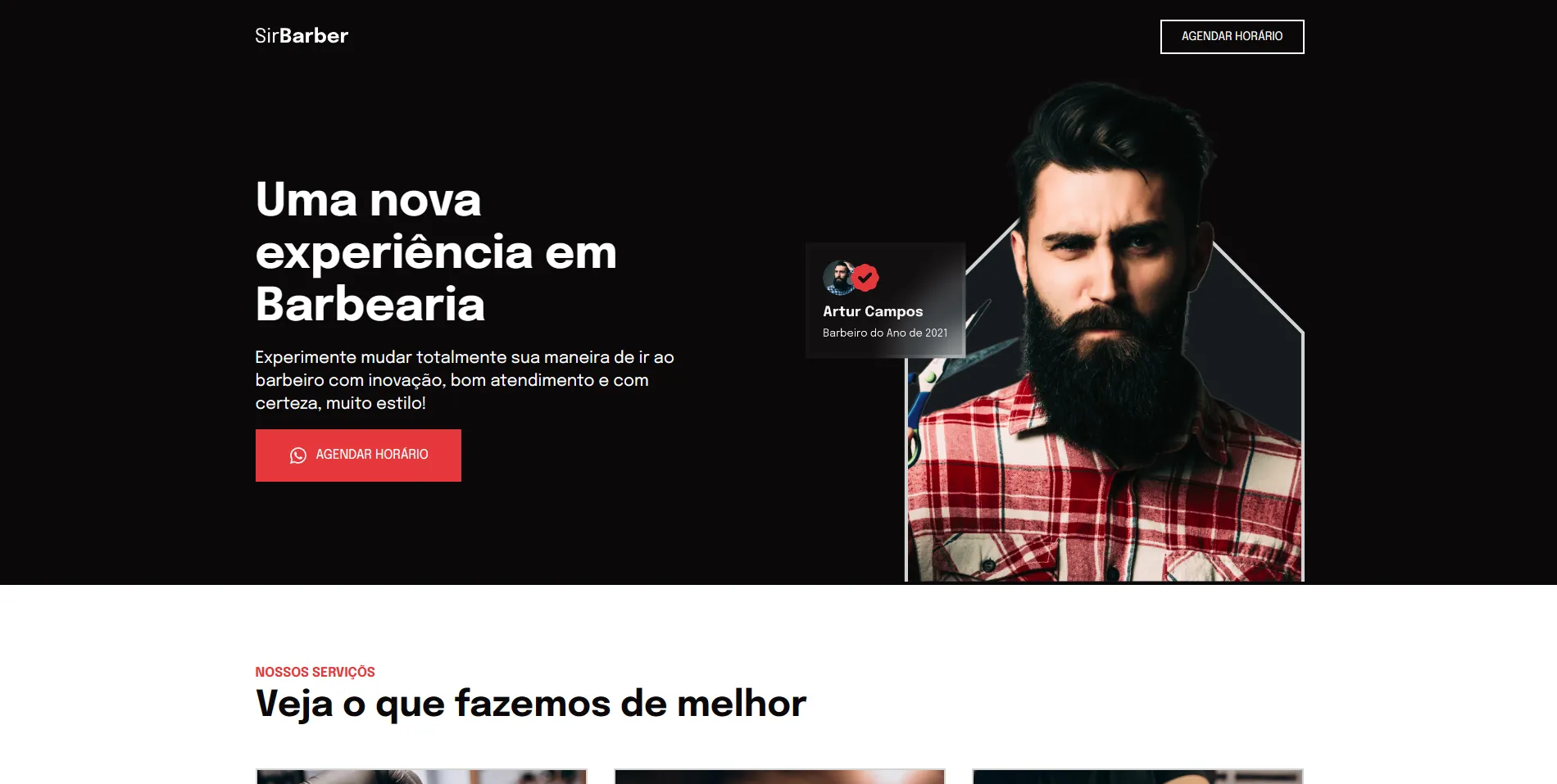 site para barbearia